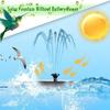 Pompa Fontana Solare per Acqua con 6 Ugelli, Fontana da Giardino per Uccelli da Esterno per Giardino Cortile Stagno Piscina Acquario Serbatoio Pesci Decorazione Paesaggistica