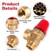 Practical DN15 Membrane Safety Valves 1/2 Inch Brass Pressure Relief Valves Accessory for Water Oil and Gas Rating