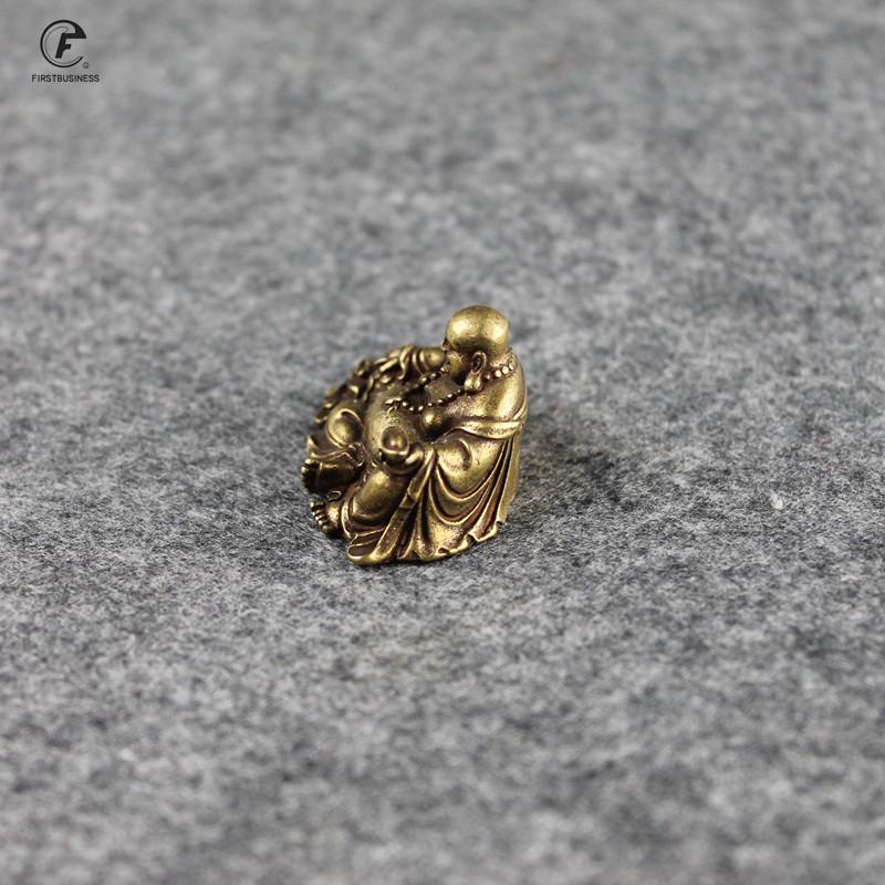 Antique Copper Buddha Miniature Figurines Home Decorations for Living Rooms Pure Brass Vintage GuanYin Buddhas Desktop Ornaments