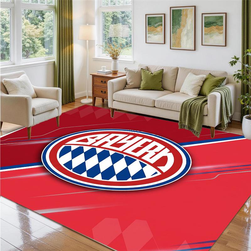 Tapis Velours Cristal Design Bayern Munich Tapis Décoratif Doux pour Chambre à Coucher Entrée