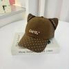 New cute cat ears baseball cap women's spring and autumn versatile soft top sunshade sunscreen cap fashion cap