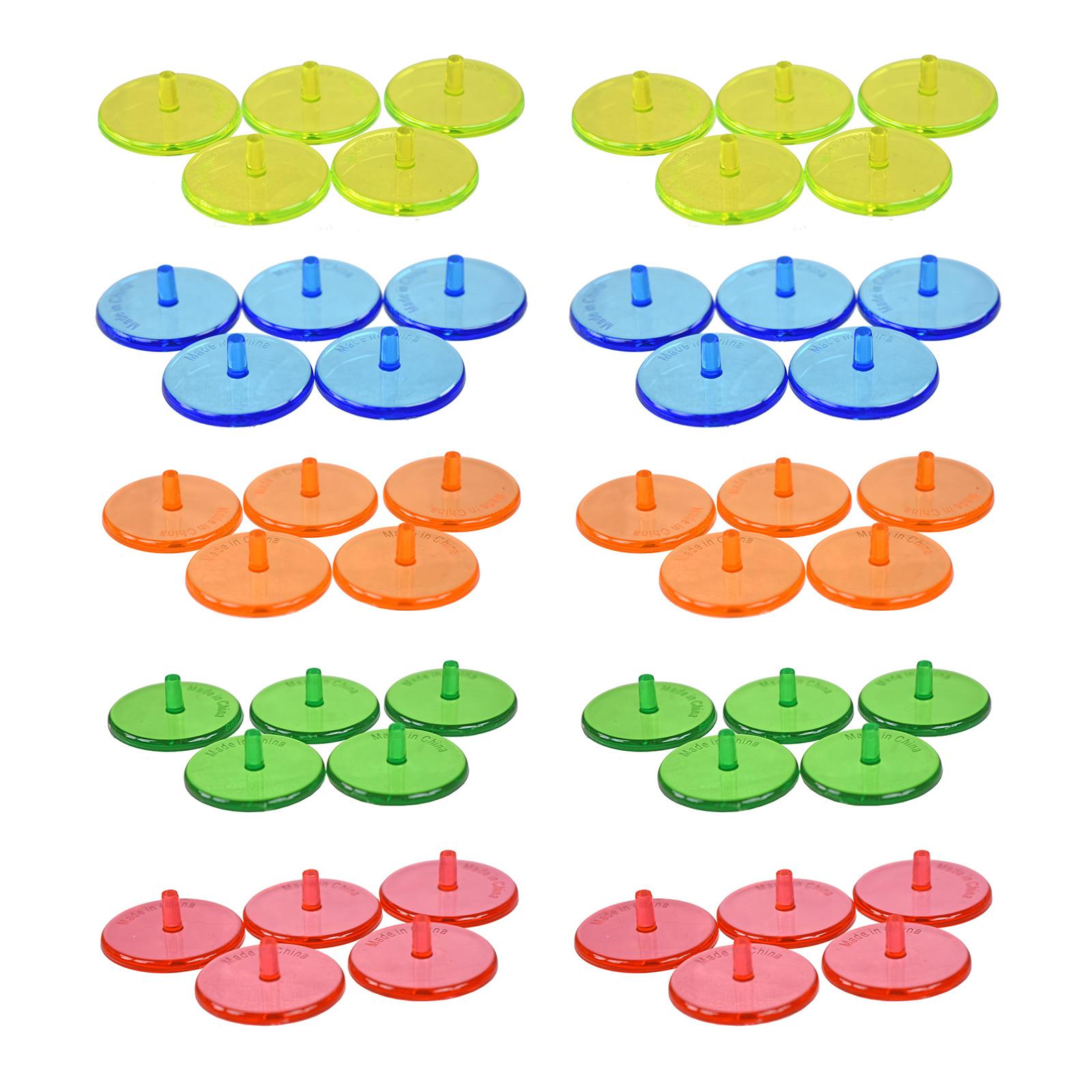 

50Pcs Golf Ball Mark Position Markers Diameter 24mm Clear Plastic Flat Golf Ball Markers For Men Women Golf Games