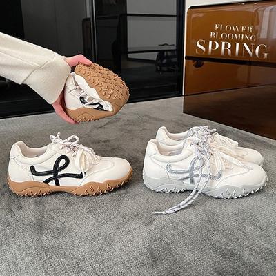 Leather Platform Shoes Women's New Autumn Soft-soled Sports and Leisure Shoes