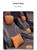 Suede Lumbar Pillow for Maybach: Headrest Cushion and Neck Support.