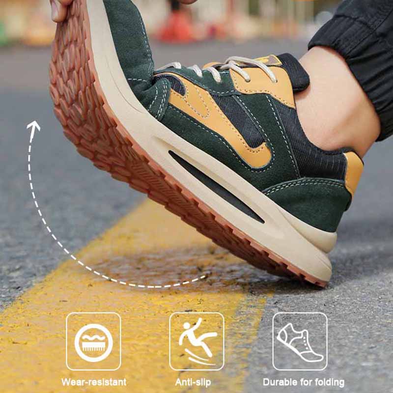 Oulan New Protective Shoes Men's Safety Anti Slip Shoes Steel Toe Men's Work Shoes Anti Puncture Work Shoes Men's Models