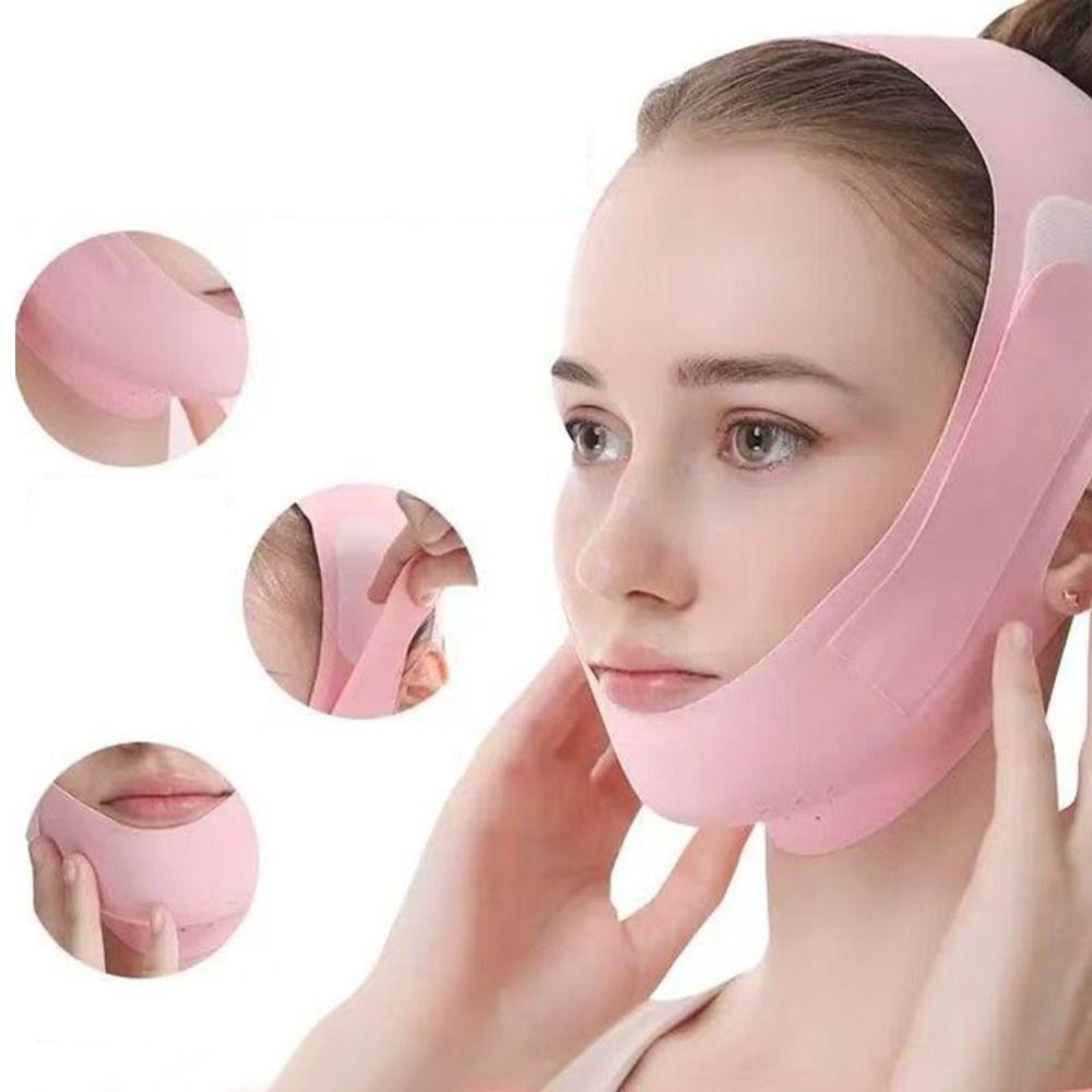 Breathable Face Lifting Belt Adjustable Face Lift Band Portable Chin Up Mask  Skin Care