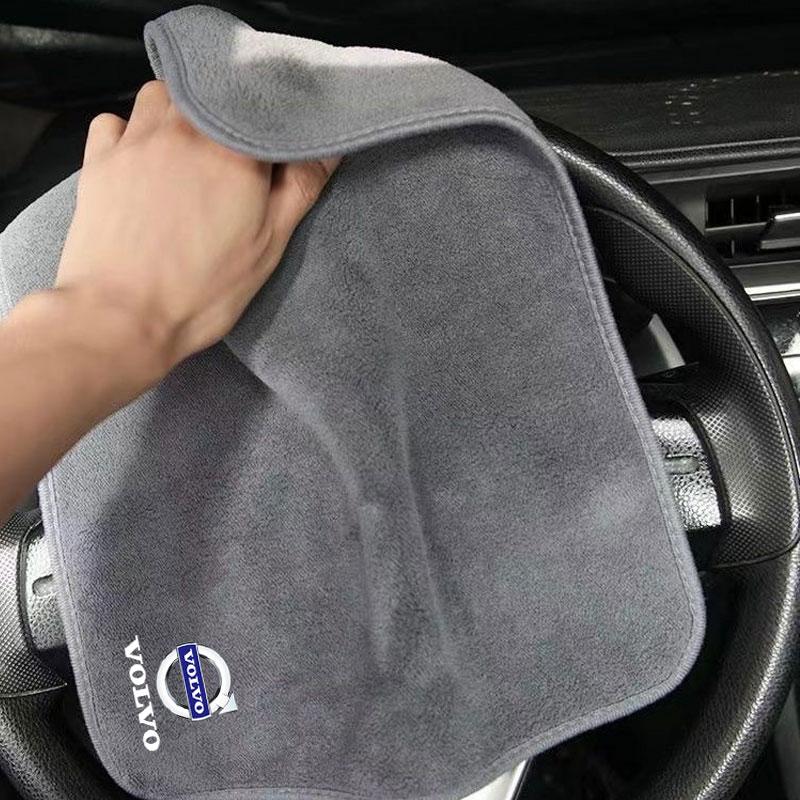 Car Cleaning Towels That Do Not Shed Hair Or Leave Marks Absorbent Cloth Sticker For Volvo xc60 xc90 v40 v60 v50 s60 Accessories
