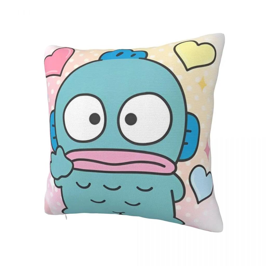 Hangyodon LOVE Cartoon Pillowcase Soft Polyester Cushion Cover Decorations Cute Kawaii Pillow Case Cover Home Square 18"