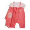 Shortall Short Floral Made In Baby Pink [Miki House] Romper, Sleeve, 3/4 Length, Pattern, Rabbit, Japan, Girls, Baby, Kids, Clothes, Infant,