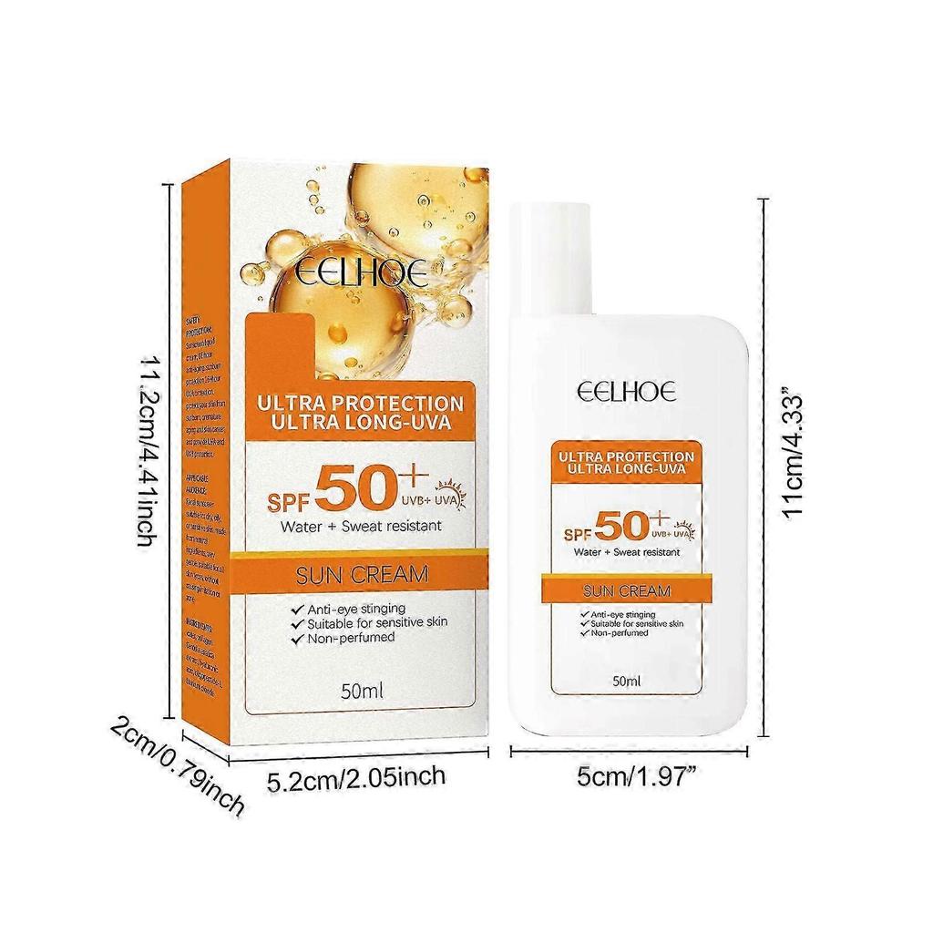 Lightweight Facial Sunscreen SPF50+ Sensitive Skin Sunscreen Water And Sweat Proof Long Protection 50ml PU3378