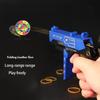 Large Flip Rubber Band Pistol Submachine Gun Children's Toys To Eat Chicken Harmless Rubber Band Pistol 60 Rubber Bands.