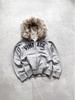 2025 Autumn/Winter Fur Collar Casual Loose Zip-Up Hooded Sweatshirt