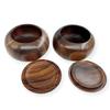 Handcrafted Soushiju wooden go box for go stones up to size 33. Dense wood grain, beautiful wood grain, crafted from natural Soushiju wood. Hard,