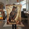 1PC Retro Floral Animal Print Flannel Blanket, High Quality All Seasons, Home Decor, Warmth and Comfort, Perfect for Christmas Gifts