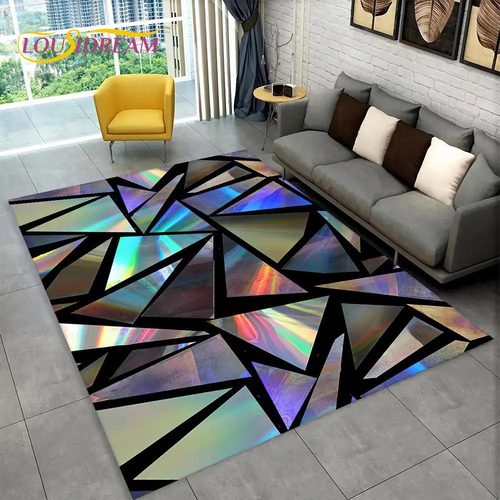 3D Abstract Modern Geometric Illusion Area Rug,Carpet Rug for Living Room Bedroom Sofa Doormat Decor,Kid Game Non-slip Floor Mat