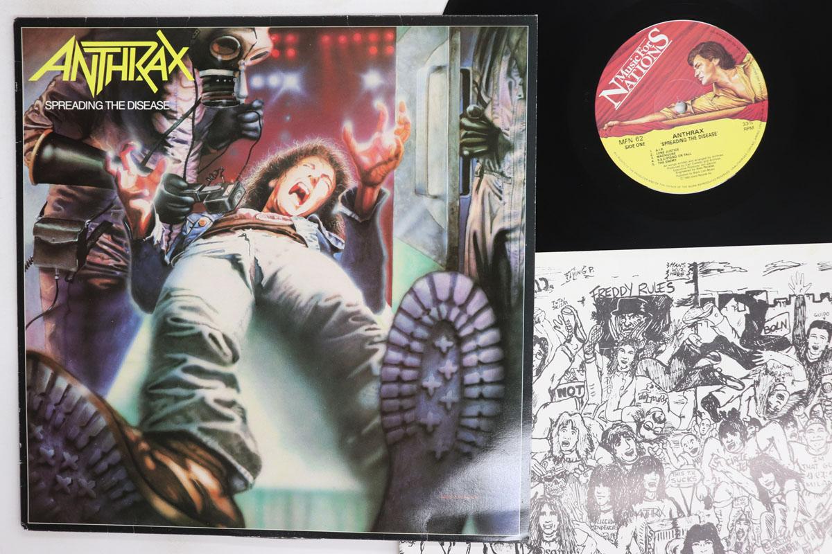 LP Record ANTHRAX  Spreading The Disease MFN62 MUSIC FOR NATIO 1986 UK Metal Used