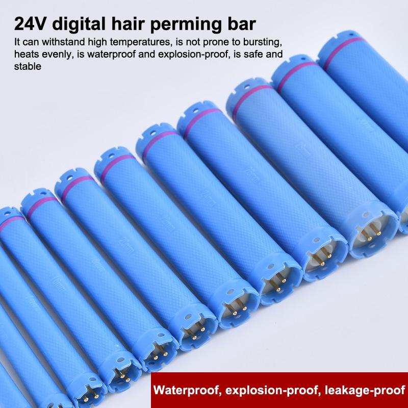 125Mm 24V Digital Hair Perm Rods Wavy Hair Maker Electric Heated Curlers Bars Rollers Hair Salon Barber Curling Spiral Hair
