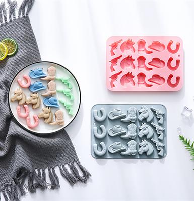 Cowboy Theme Modeling Silicone Mold Baking Soft Candy Cake Mould Drip Chocolate Mould