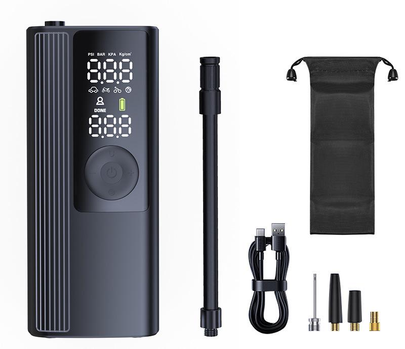 

Портативний міні-насос для шин автомобіля та велосипеда з ліхтариком