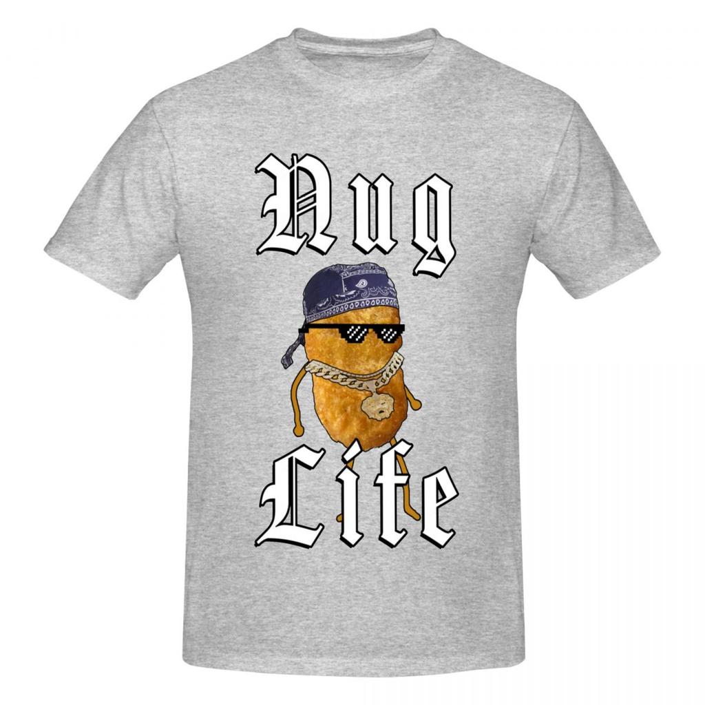Unisex Chicken Nugget T Shirt Funny Meme Nug Life T Shirt Streetwear Big Size Cotton Crewneck Custom Sleeve Tshirt