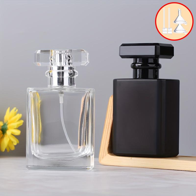 1/2pcs+4 Accessories 50ml Glass Perfume Spray Bottle - Contains 2 Spray Bottles, 2 Funnels, 2 Dispensing Shenanigans, BPA Free