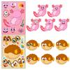 6 Photos/pack of Marine Creatures Cartoon Face Change Stickers Children Toys Elementary School Students Cartoon Cute DIY Puzzles