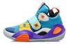YOUNG All City 8 Synthetic Leather Low Top Children's Basketball Shoes Blue Yellow YKBS114-3
