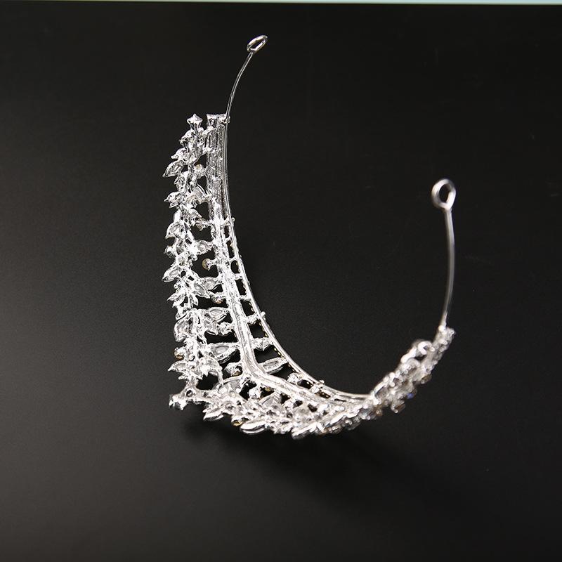 Bride Silver Crown Tiara Rhinestone New Korean Wedding White Wedding Accessories Wedding Hair Accessories