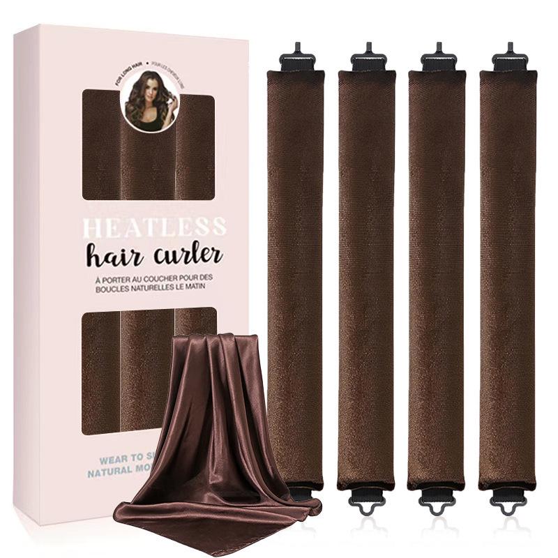 Exclusive 3-Piece No-Heat Curling Iron Set - U-Shaped Sleep Waves In Color Box Packaging