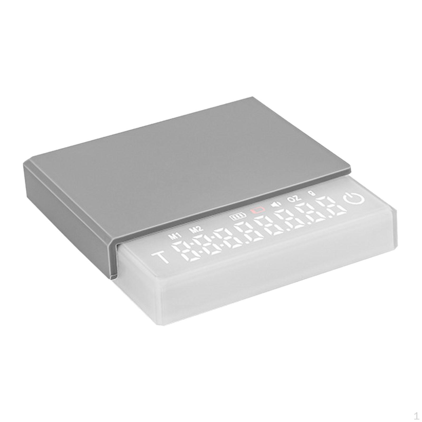 

Кухонные весы для кофе, инструмент для бариста, светодиодный экран высокой точности с цифровым таймером для белый