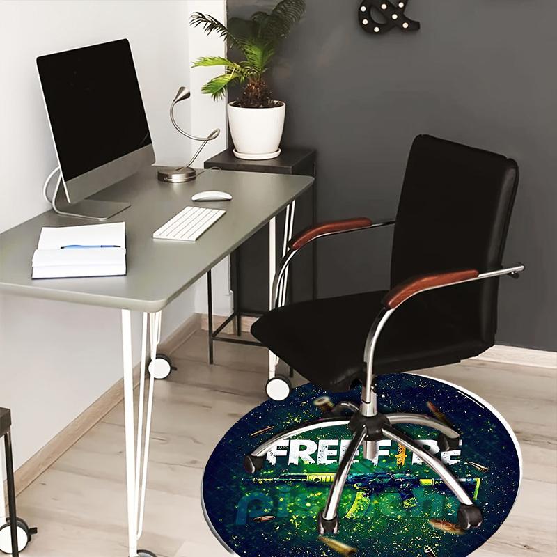 

1pc Free Fire Weapon Roundel Round carpet, Made of Polyester,Perfect for Decorating Office Chairs, Living Rooms,fplt298 80cm by 80cm