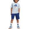 Adidas Casual Sports Suit Cartoon Anime Print Round Neck Short Sleeve T-Shirt Five-Point Shorts Kids suit JF3621