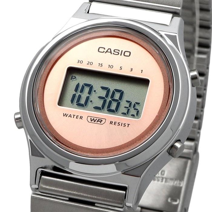 Casio Classic LA700WE-4A Ladies' Quartz Digital Watch Silver/Salmon Pink