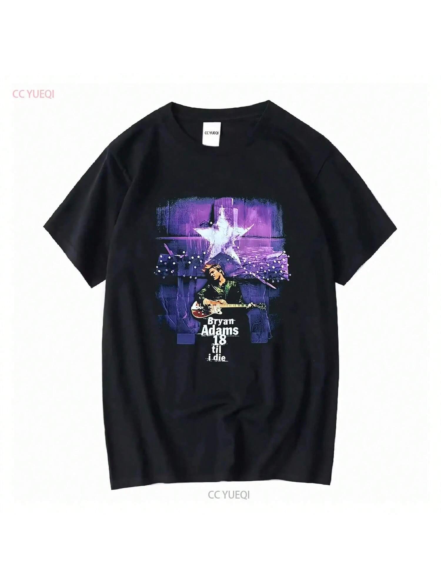 Vintage 1997 BRYAN ADAMS 18 Til I Die Tour Concert Rare Xl Size 90s T Shirt Long Or Short Sleeves Vintage Washed Fashion Homme S разноцветный