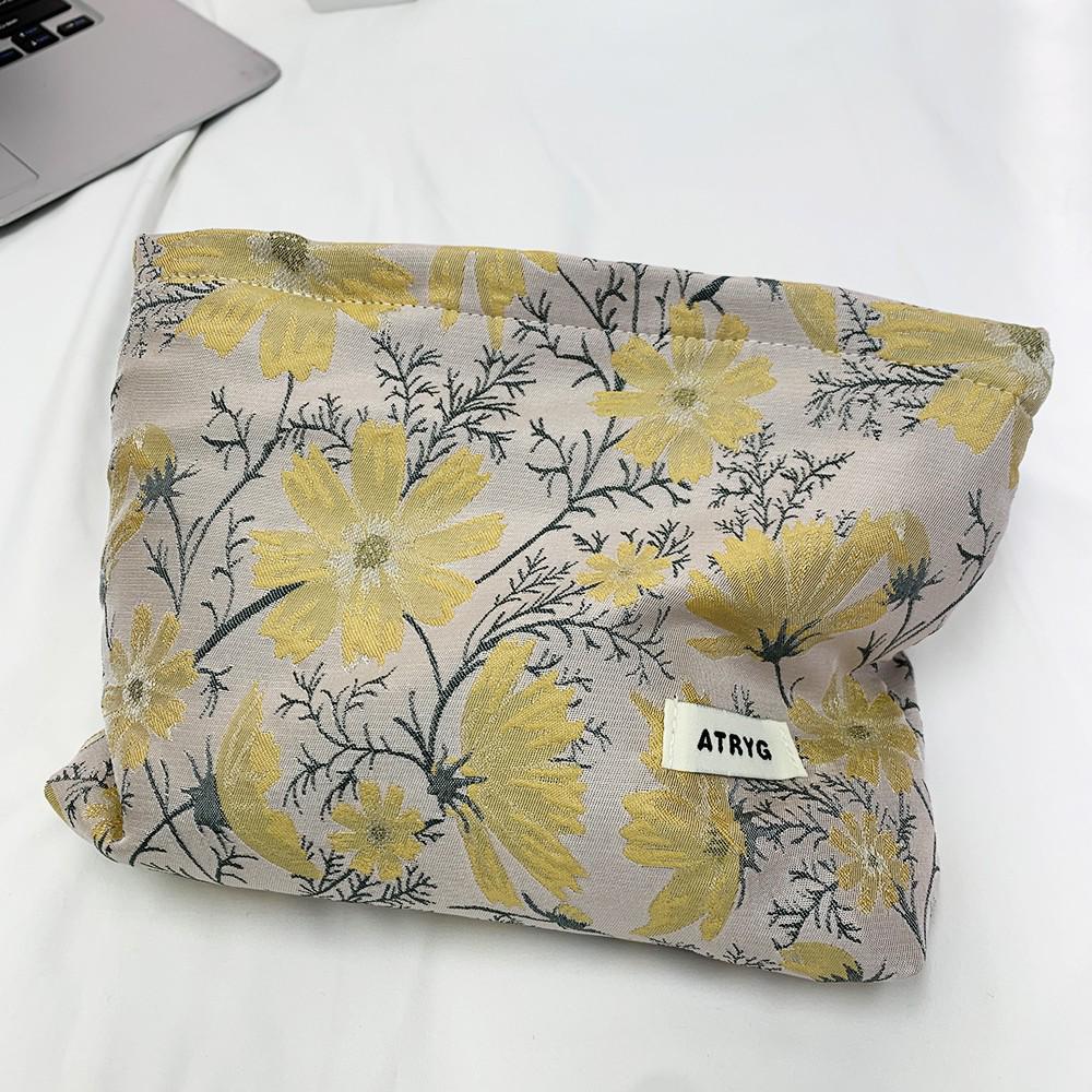 Большая вместительная дорожная косметичка Gesang Flower Jacquard