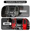 6Pcs Red Car Dash Navigation Frame Decor Cover Trim Bezel For Ford F-150 2015-20