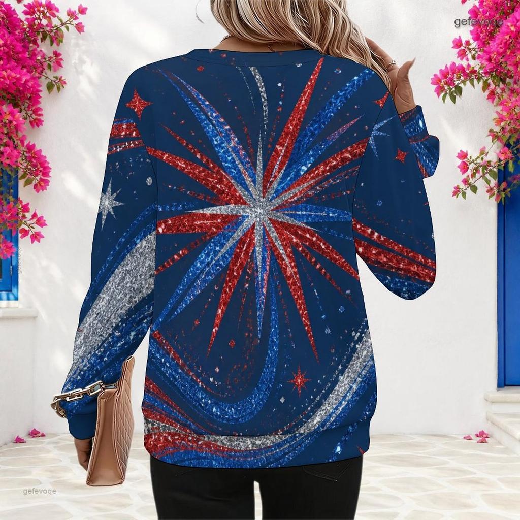 Womens Plus Size Crew Neck Sweatshirt Soft Loose Long Sleeve Casual Leisure Street Daily Pullover