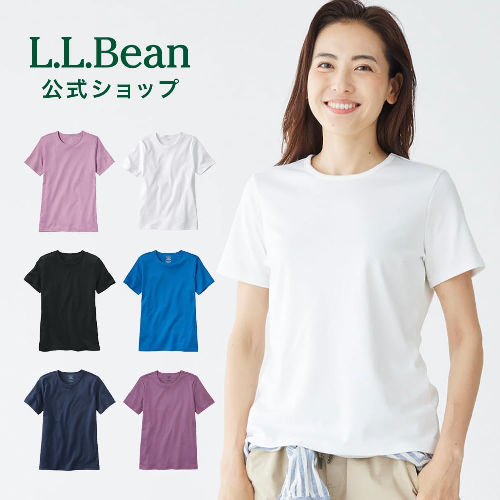 LL Bean Women's Pima Cotton T-Shirt, Short Sleeve, Crew Neck, US Fit, Regular, Size Small, Raven Blue, 1000003903