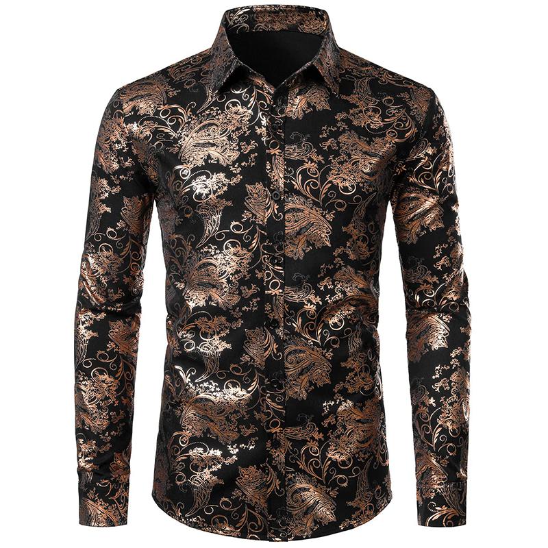 Fashion Comfortable 2024 New 3d Printed Floral Pattern Shirt Beach Sun Casual Slim Fit Fashion Mens Shirt Long Sleeve Shirt