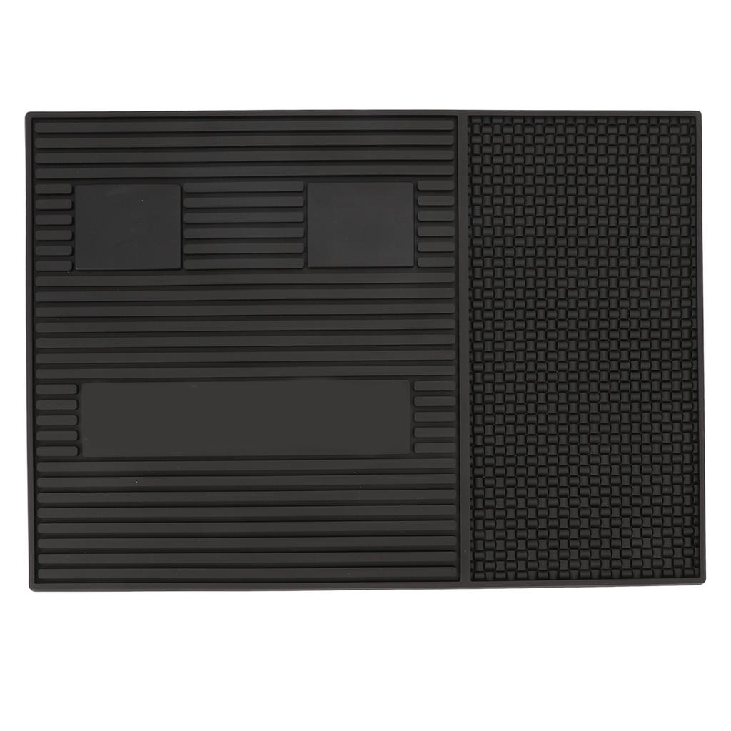 Barbershop Station Mat Hairdressing Tool Organizer Pad Magnetic Anti Slip Mat for Clippers Scissors Barber Accessories