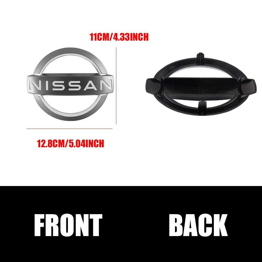 3D ABS Car Front Emblem Rear Trunk Badge Steering Wheel Sticker For Nissan Qashqai Tiida Kicks Versa Leaf Sentra X-trail Altima