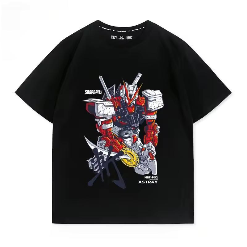 Mobile Suit Gundam MBF-PO2 Anime Printed T shirt Men's and Women's T shirt Men's Top Sports T shirt 2026 Summer New Tee