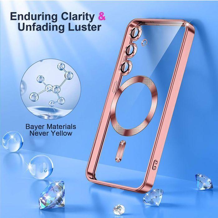 Coque de Protection - BOOLING - Samsung Galaxy A17 5G/4G - Anneau Magnétique - Rose - 2 Verres Trempés