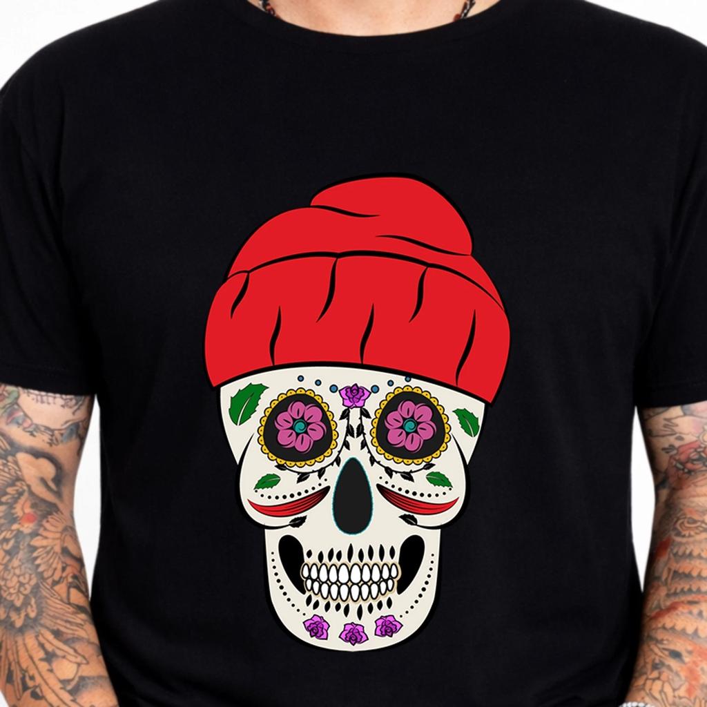 Sugar Skull Hat T-Shirt Day of the Dead Dia de los Muertos Floral Calavera Gift