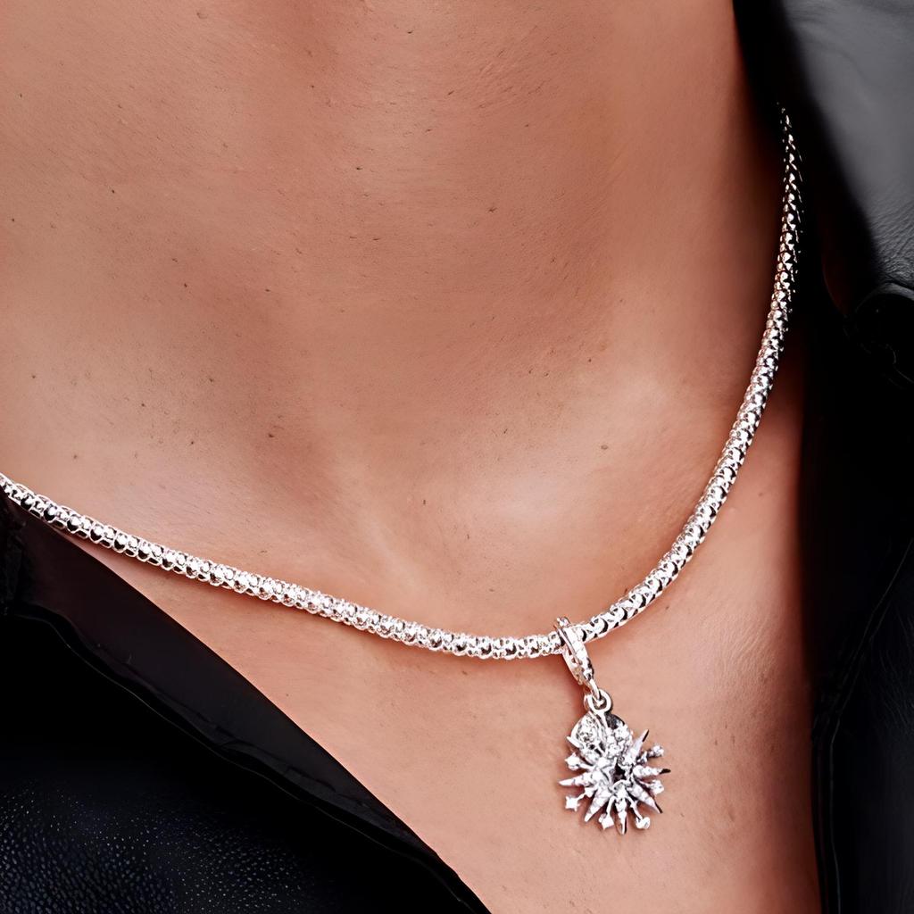 Pandora Hollow Star-Shaped Engraved Pendant Women pendant Silver 793512C01