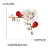 Boutique Alloy Rhinestone Large Plum Blossom Brooch Classical Temperament Women'S Clothing Corsage Jewelry Pin