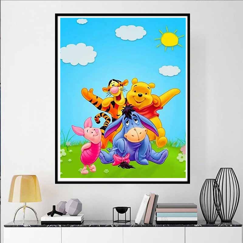 Disney 5D DIY Diamond Painting Decorations Nick  Judy Heartwarming Head Patting Illustration Diamond Embroidery Rhinestone Cross Stitch Set Handmade