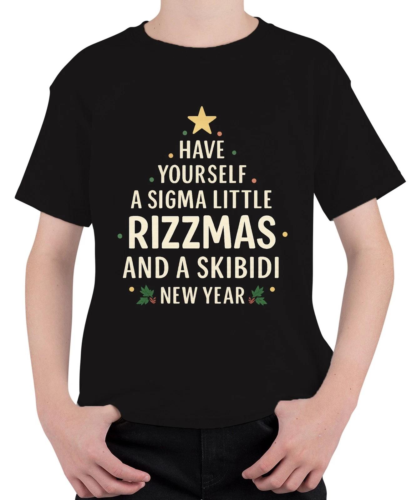 HAVE YOURSELF A SIGMA RIZZMAS SKIBIDI Lustig Weihnachten Neujahr Unisex Kinder T XXXXL