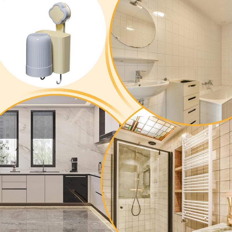 Zahnbürsten-Zahnpasta-Halter mit Becher Saugnapf Mundspülbecherhalter Sicher und Unschädlich Zahnbürsten-Organizer für Hotel Wohnheim