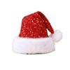 Shanghai Style Double-Layer Sequin Christmas Hat - Thick Wool with Long Fur, 32x45CM